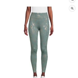 Avia Teal and Gold Women's Leggings